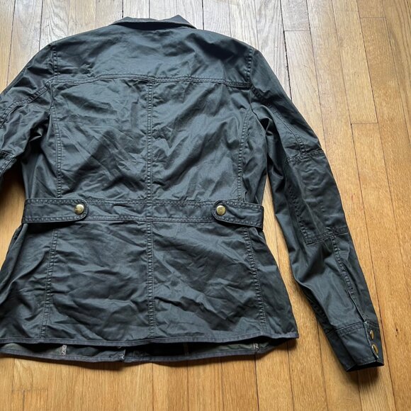 J.Crew Size M Olive Green 100% Cotton Downtown Utility Flap Pockets Field Jacket - Picture 14 of 15